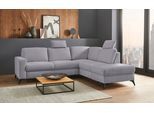 Ecksofa HOME AFFAIRE "Lolland L-Form", grau, B:249cm H:88cm T:212cm, Struktur imprägniert - feucht abwischbar (100% Polyester);Struktur Flausch (90% Polyester, 10% Polyamid);Luxus-Microfaser ALTARA NUBUCK (100% Polyester), Sofas, Ecksofa, Wahlweise mit Bettfunktion und Stauraum, auch mit abwischbarem Bezug