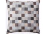 Kissenhülle HEINE HOME Gr. 1, braun, grau, B:80cm L:80cm, Polyester, 100% Polyester, Kissenbezüge, Kissenhülle