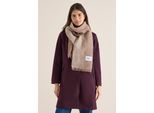 Schal CECIL, Damen, Gr. onesize, urban taupe, Stoff, 100% Polyester, unifarben, Modetücher Schal, mit Fransen am Saum
