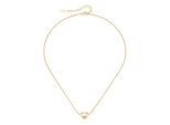 Kette mit Anhänger "mit Anhänger in Herzform, Silber 925", gold, GIORGIO MARTELLO MILANO, Halsketten, Damen, 45cm, Silber 925 (Sterlingsilber)
