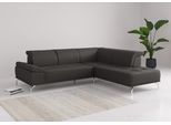 Ecksofa HOME AFFAIRE "Caluna", grau (antrazit), B:274cm H:81cm T:235cm, Sofas, Ecksofa, Inkl.Sitztiefenverstellung, wahlweise mit Kopf- und Armteilverstellung