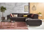 Ecksofa HOME AFFAIRE "Sapporo L-Form", braun (dunkelbraun), B:272cm H:78cm T:222cm, Struktur fein (100% Polyester);Luxus-Microfaser weich (90% Polyester, 10% Polyacryl);Struktur imprägniert (100% Polyester), Sofas, Ecksofa, wahlweise Bettfunktion oder Sitztiefenverstellung, Federkern