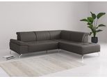 Ecksofa HOME AFFAIRE "Caluna", braun (mocca), B:274cm H:81cm T:235cm, Sofas, Ecksofa, Inkl.Sitztiefenverstellung, wahlweise mit Kopf- und Armteilverstellung