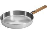 Bratpfanne WOLL "Logic Steel", silberfarben, natur, H:5cm Ø:28cm, Pfannen, Bratpfanne, 5-Schicht-Aufbau