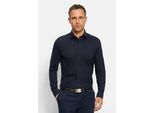 Businesshemd OLYMP "OLYMP Level Five 24/Seven, body fit, Kent", Herren, Gr. 41, Normaler Arm, marine, 92% Baumwolle, 8% Elasthan, Hemden