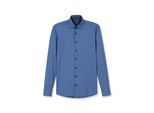 Businesshemd OLYMP "OLYMP Level Five 24/Seven, body fit, Kent", Herren, Gr. 38, Normaler Arm, blau (nürnberger blau), 92% Baumwolle, 8% Elasthan, Hemden