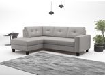 Ecksofa HOME AFFAIRE "Varese", light grau, B:226cm H:91cm T:170cm, Sofas, Ecksofa, wahlweise mit Bettfunktion und Bettkasten