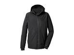 Funktionsjacke KILLTEC "KOW 81 MN JCKT", Herren, Gr. M, schwarz, Obermaterial: 100% Polyester;Futter: 100% Polyester;Füllung: 100% Polyester, Jacken Funktionsjacke, Wasser- und winddichte Herrenjacke mit verstellbarer Kapuze