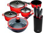 Topf-Set KING "Click-Grip", rot, Töpfe, Induktion