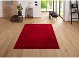 Wollteppich OTTO HOME "Felia", rot, B:90cm H:12mm L:160cm, Wolle, Teppiche, reine Wolle, handgewebt, mit Bordüre