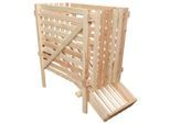 Holzkiste PROMADINO "Kartoffelkiste", beige (natur), B:44cm H:81cm T:96cm, Holzwerkstoff, Aufbewahrungsboxen, BxTxH: 44x96x81 cm, für 50 kg Kartoffeln