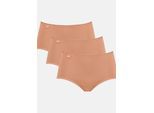 Midislip SLOGGI "24/7 Cotton", Damen, Gr. 40, beige, Jersey, Obermaterial: 96% Baumwolle, 4% Elasthan (LYCRA), unifarben, körpernah, Unterhosen, Spitze, blickdicht, weiche Baumwollmischung