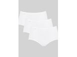 Midislip SLOGGI "24/7 Cotton", Damen, Gr. 40, weiß, Jersey, Obermaterial: 96% Baumwolle, 4% Elasthan (LYCRA), unifarben, körpernah, Unterhosen, Spitze, blickdicht, weiche Baumwollmischung