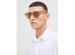 Sonnenbrille JACK & JONES "JACPONTUS SUNGLASSES NOOS", Herren, braun (braun stone), unifarben, Sonnenbrillen Sonnenbrille