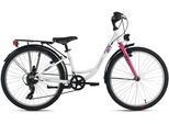 Kinderfahrrad DACAPO "24" Cindy Weiß 7 Gänge RH 32 cm - Ab 8 Jahre" Gr. 32, weiß, rosa, Fahrräder, Kinder, 32cm, 24 Zoll (60,96cm) hinten: 24 Zoll (60,96cm)