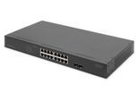Digitus 16-Port Gigabit Netzwerkswitch, 19 Zoll, unmanaged, 2 Uplink Ports, SFP