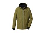 Funktionsjacke KILLTEC "KOW 81 MN JCKT", Herren, Gr. L, grün, Obermaterial: 100% Polyester;Futter: 100% Polyester;Füllung: 100% Polyester, Jacken Funktionsjacke, Wasser- und winddichte Herrenjacke mit verstellbarer Kapuze