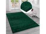 Hochflor-Teppich BRUNO BANANI "Shaggy Soft" Gr. 5, grün (dunkelgrün), B:200cm H:30mm L:200cm, Kunstfaser, Teppiche, gewebt, Uni Farben, besonders weich und kuschelig, Kundenliebling