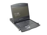 Digitus 19" LCD KVM Konsole, 8-Port VGA, deutsche Tastatur