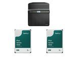 Synology DiskStation DS423 4 Einschübe NAS-Server Leergehäuse + 2x Synology Plus 3.5" SATA HDD Festplatte 6TB (12TB)