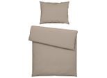 Novel Bettwäsche , Sandfarben , Textil , Uni , 140x200 cm , bügelfrei, pflegeleicht, angenehm wärmend, samtiger Griff, weiche und anschmiegsame Oberfläche , Heimtextilien, Bettwäsche & Leintücher, Bettwäsche