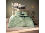 Bettwäsche ESTELLA "Gregor", grün (verde), B/L: 135cm x 200cm, 1 Stk., 1 Stk., Mako-Interlock-Jersey, B/L: 80cm x 80cm, Mako-Interlock-Jersey, Obermaterial: 100% Baumwolle, Bettwäsche, Bettwäsche