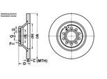 ATE Bremsscheibe 24011201761 voll 302mm 12mm für VAG