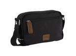 Handtasche CAMEL ACTIVE "Aurum", Damen, Gr. B/H/T: 20,5cm x 15cm x 6cm, schwarz, Polyester, beschichtet, clean, unifarben mit Farbeinsätzen, Taschen Handtasche, aus recyceltem Polyester in Nylonstruktur, leicht & mit feinen Details