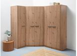 Schrank-Set RAUCH "Kleiderschrank Schrank Garderobe Wäscheschrank VANDOR", braun (eiche artisan), B:164cm H:197cm T:208cm, Holzwerkstoff, Kastenmöbel-Sets, 5-türig mit viel Stauraum, Schränke einzeln stellbar MADE IN GERMANY