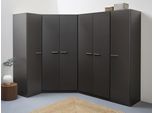 Schrank-Set RAUCH "Kleiderschrank Schrank Garderobe Wäscheschrank VANDOR", grau (graumetallic), B:164cm H:197cm T:253cm, Holzwerkstoff, Kastenmöbel-Sets, 6-türig mit viel Stauraum, Schränke einzeln stellbar MADE IN GERMANY