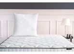 Baumwollkissen YATAS BEDDING "Cotton, Kissen 40x80 cm", weiß, B:80cm L:80cm, Bezug: 100% Baumwolle. Füllung: 100% Baumwolle, Kopfkissen, allergiker geeignet (Hausstauballergiker)