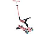 Tretroller GLOBBER "GO-UP ACTIVE LIGHTS 360, mit Leuchtrollen", pastellrosa, Roller, KinderB:29cm L:67cm, Aufsitzrad, Laufrad und Scooter, B:29cm L:67cm