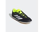 Fußballschuh ADIDAS PERFORMANCE "COPA COURT LEAGUE HALLEN- FÜR KINDER", Mädchen, Gr. 30, core schwarz, cloud weiß, lucid lemon, Synthetik, Textil, Schuhe Fußballschuh, geeignet als Hallenschuhe, für Kinder
