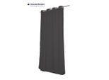 Lärmschutzvorhang, Grau, Metall, Textil, Uni, 145x260 cm, Made in EU, Oeko-Tex® Standard 100, beliebig kürzbar, Lärmschutz, Wärmeschutz, Leinenoptik, Wohntextilien, Gardinen & Vorhänge, Fertiggardinen, Lärmschutzvorhänge