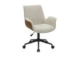 Venda Drehstuhl, Braun, Beige, Metall, Textil, Drehkreuz, 66x82-92x62 cm, Sitzfläche 360° drehbar, Arbeitszimmer, Bürostühle, Drehstühle
