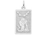 Sternzeichenanhänger JOBO "Sternzeichen eckig mit Sternbild 20 mm", silber 925, Schmuckanhänger, Damen, Wassermann, Silber 925 (Sterlingsilber), 925 Silber rhodiniert
