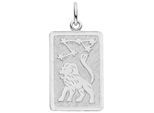 Sternzeichenanhänger JOBO "Sternzeichen eckig mit Sternbild 20 mm", silber 925, Schmuckanhänger, Damen, Löwe, Silber 925 (Sterlingsilber), 925 Silber rhodiniert