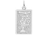 Sternzeichenanhänger JOBO "Sternzeichen eckig mit Sternbild 20 mm", silber 925, Schmuckanhänger, Damen, Krebs, Silber 925 (Sterlingsilber), 925 Silber rhodiniert