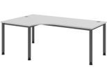 HAMMERBACHER VHS82/5/G höhenverstellbarer Schreibtisch 68,5 - 81 cm grau / grafit