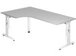 HAMMERBACHER VOS82/5/W höhenverstellbarer Schreibtisch 65 - 85 cm Weiß / weiß