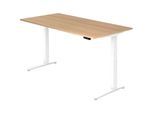 HAMMERBACHER XBHM2E höhenverstellbarer Schreibtisch 65,0 - 130,0 cm - elektrisch eiche / weiß