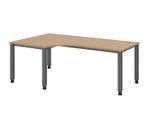 HAMMERBACHER VQS82/E/G höhenverstellbarer Schreibtisch 68,5 - 81 cm Eiche / grafit