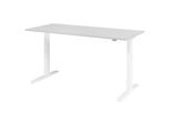 HAMMERBACHER VXMKA19/5/W elektrisch höhenverstellbarer Schreibtisch 70,0 - 120,0 cm - elektrisch lichtgrau / weiß