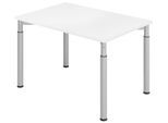 HAMMERBACHER höhenverstellbarer Schreibtisch VYS12/W/S weiß