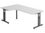 HAMMERBACHER VOS82/5/G höhenverstellbarer Schreibtisch 65 - 85 cm lichtgrau / grafit