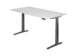 HAMMERBACHER XBHM2E höhenverstellbarer Schreibtisch 65,0 - 130,0 cm - elektrisch weiß / grafit