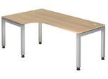 HAMMERBACHER VJS82/E/S höhenverstellbarer Schreibtisch 68 - 76 cm eiche / eiche