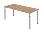 HAMMERBACHER höhenverstellbarer Schreibtisch VYS19/N/S nussbaum