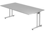 HAMMERBACHER Schreibtisch VNS2E/5/S lichtgrau