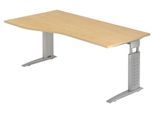HAMMERBACHER VUS18/3/S höhenverstellbarer Schreibtisch 68 - 86 cm ahorn / silber